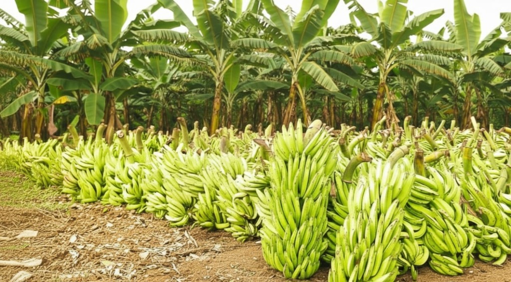Nos Activités - Récolte de Plantains Karochebama